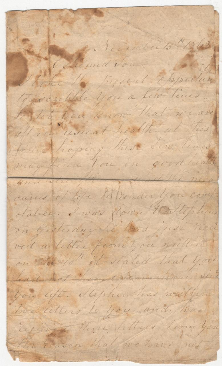 Civil War letter 01